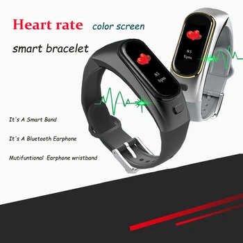 

New H109 talkband smart bracelet wireless Bluetooth call headset for Huawei Samsung phone with heart rate monitor talk band PKB5
