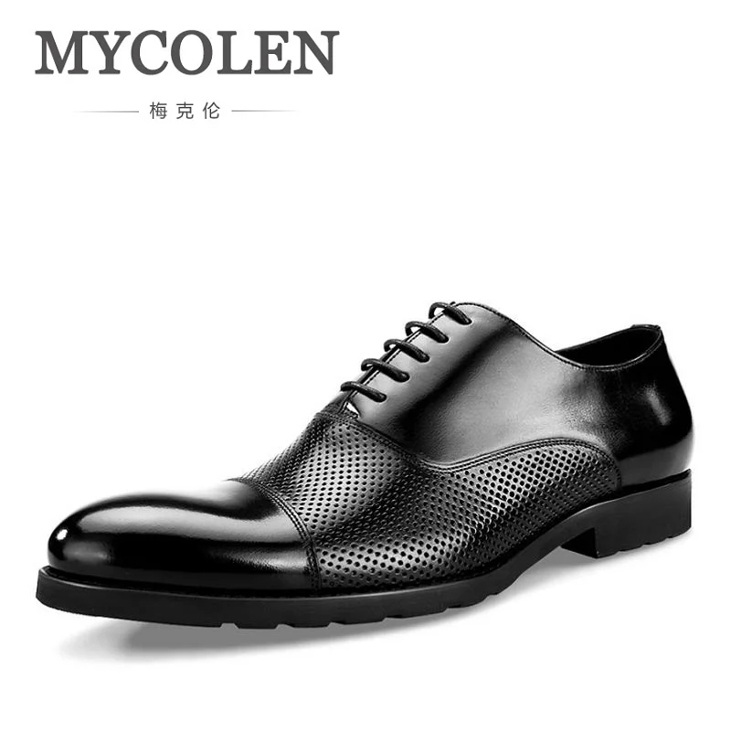 

MYCOLEN Men Shoes Formal Dress Fashion Breathable Shoes Desinger Italian Glossy Male Pointed Toe Oxford Shoes Chaussures