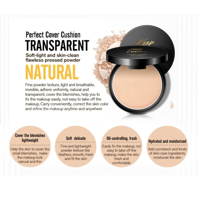 1PC Professional Brand Pressed Mineral Powder Cosmetics Long Lasting Brightening Whitening Contouring Makeup Face Powder Palette