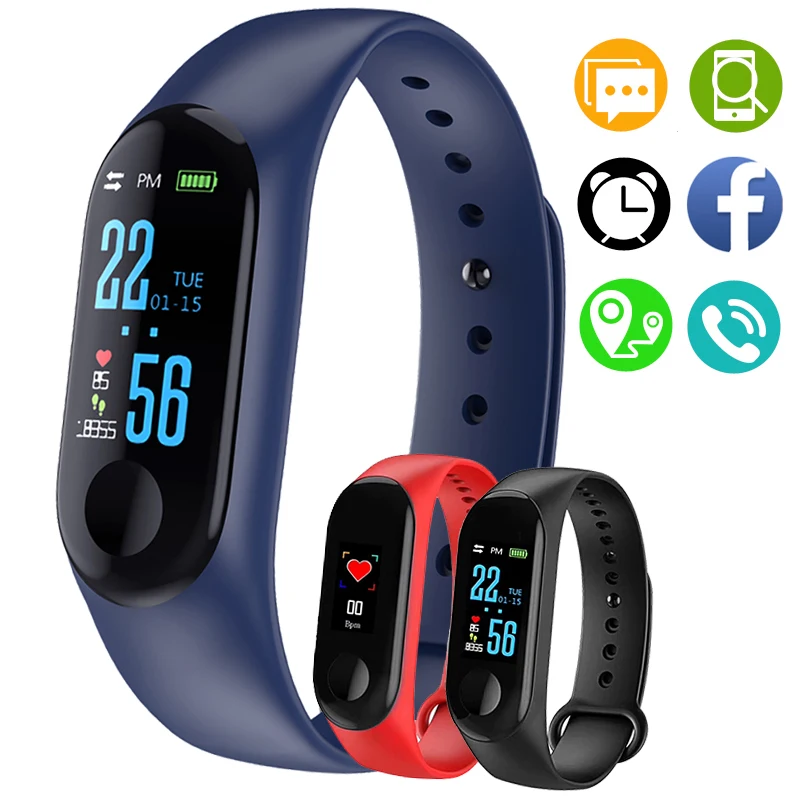 BANGWEI 2018 New Men Smart Watch Fitness Tracker Heart Rate Blood Pressure Sport Watch Smart Watch LED Color Touch Screen+Box