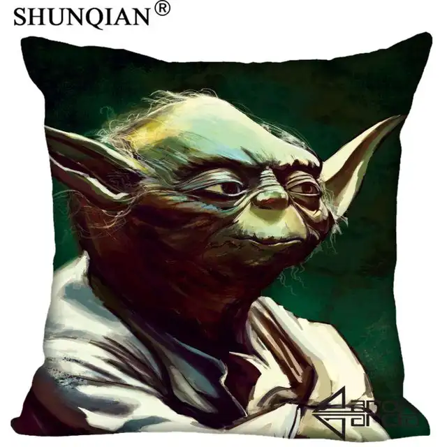 Buy Custom Square Pillowcase Star Wars yoda soft