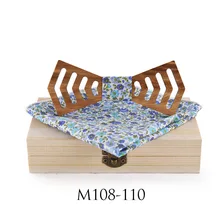 Модные древесины джентльмен платок бульон Воротник Кнопка выдалбливают галстуки ручной работы бабочка Свадебная вечеринка деревянный галстук костюм