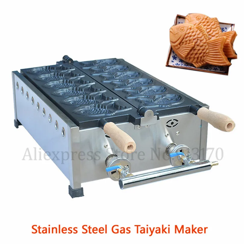 Газовая вафельная машина Taiyaki устройство для приготовления пирожных в форме рыбы