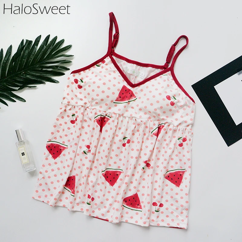 Женская пижама HaloSweet летняя из чистого хлопка с шортами|Комплекты пижам| |