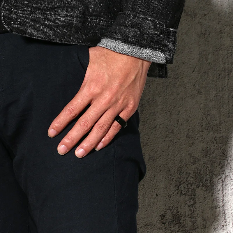 Персонализированные мужские свадебные бренды кольцо в Черный Нержавеющая сталь Chi Rho Альфа Омега символ Выгравированный овальный плоский Топ штамп Анель