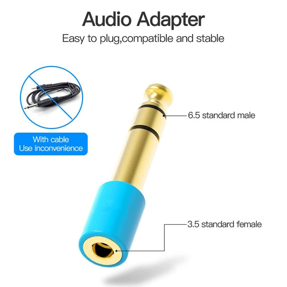 6,5 мм 6,35mm 1/4 дюйма мужчина к 3,5 мм 1/8 дюймов со штекера на гнездо стерео дополнительный разъем для наушников кабель аудио адаптер штепсельной вилки для гитарной вилки усилитель