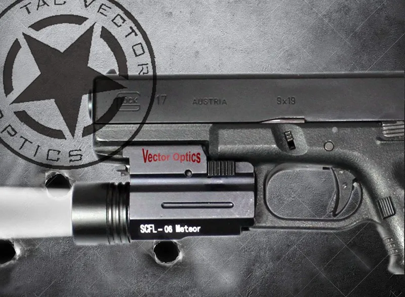 Ótico do Vetor Armelight com 20mm Sistema Pistola Caça Lanterna Tocha Iluminador 200 Lumen Liberação Rápida Weaver Montagem Ajuste Glock