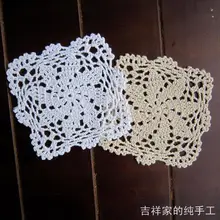 Европейские вязаные крючком zakka вырез хлопок коврик обеденный стол подставка для чайной чашки кружева doily для дома декоративные коврики
