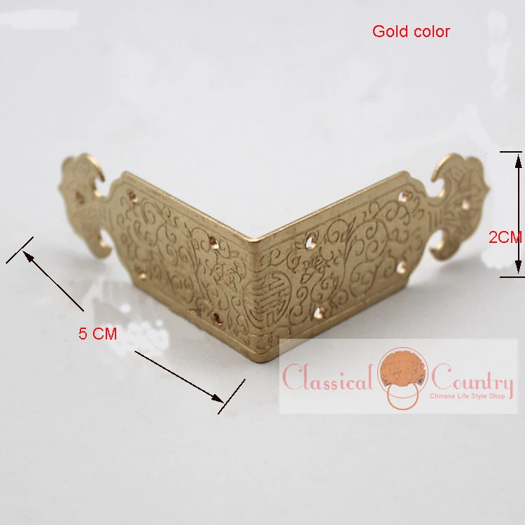 5cm Brass Corners Brackets Angle Plates for Chinese Furniture Hardware