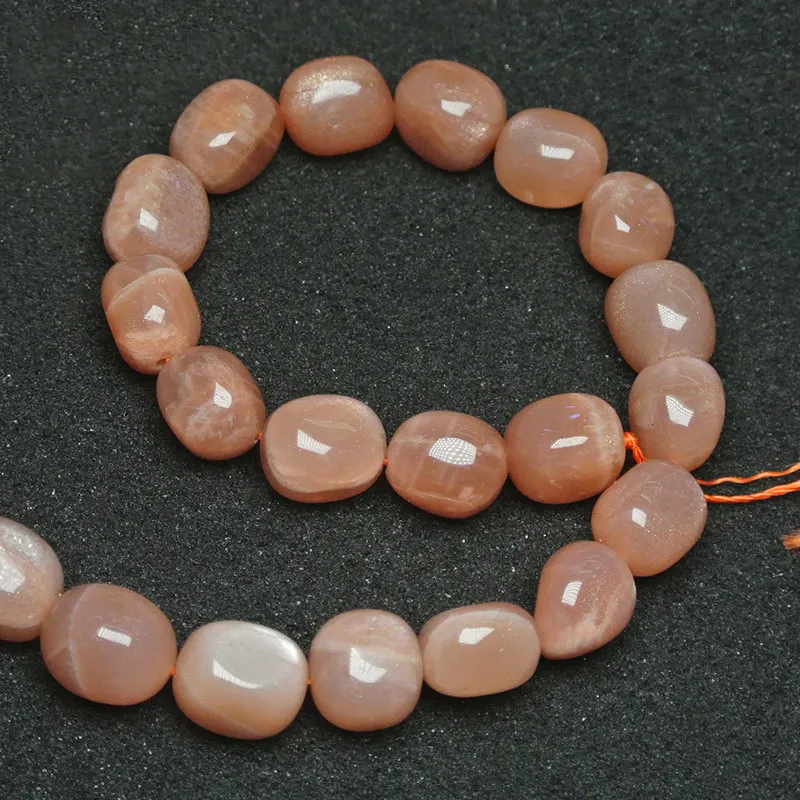 Natural Sunstone Stone Beads Orange Irregular Freeform Potato DIY Loose Beads For Jewelry Making Women Beads Bracelet Necklace