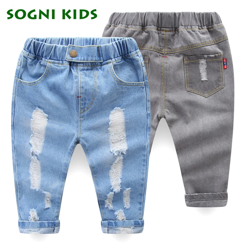 Baby Girls Boys Jeans 2018 Spring Autumn Long Demin Broken Holes Ripped Pants Children Cotton Trouser For Fashion Kids Clothes Baby Girls Boys Jeans 2018 Spring Autumn Long Demin Broken Holes Ripped Pants Children Cotton Trouser For Fashion Kids Clothes