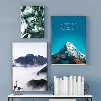

Mountain Landscape Print Home Decor Nordic Canvas Art Painting Living Room Bedroom Wall Art Print Poster Natural Scenery Picture