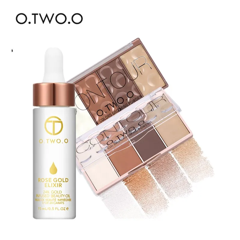 

O.TWO.O Face Makeup Primer Lasting Moisturizing Anti-aging Oil Base Make Up Kits Cosmetics Bronzer Face Contour Blush Powder
