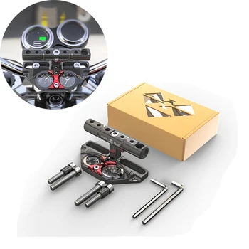 

Motorcycle Multi-function Bracket Accessories Clock Thermometer Handlebar Pressure Code Extension Bracket