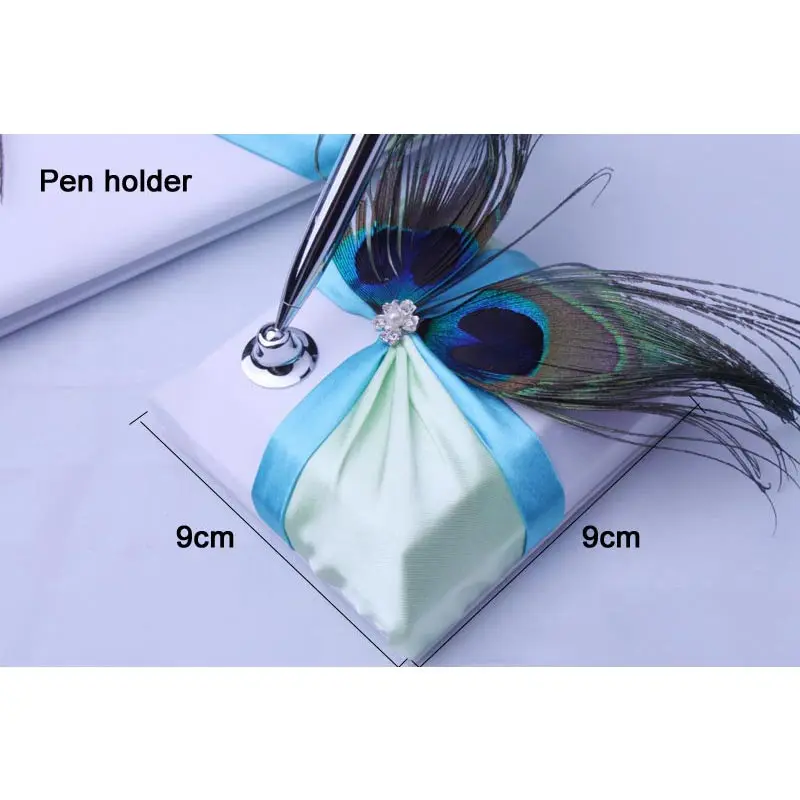3 шт./компл. Свадебная Гостевая книга + авторучка держатель ручки костюм синий