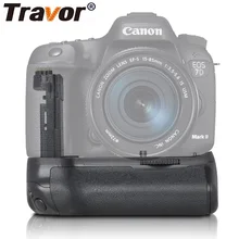 Travor Camera Vertical Battery Grip Holder For Canon DSLR Mark II 7D 7D2  EOS Battery Handle Work With LP-E6 Battery