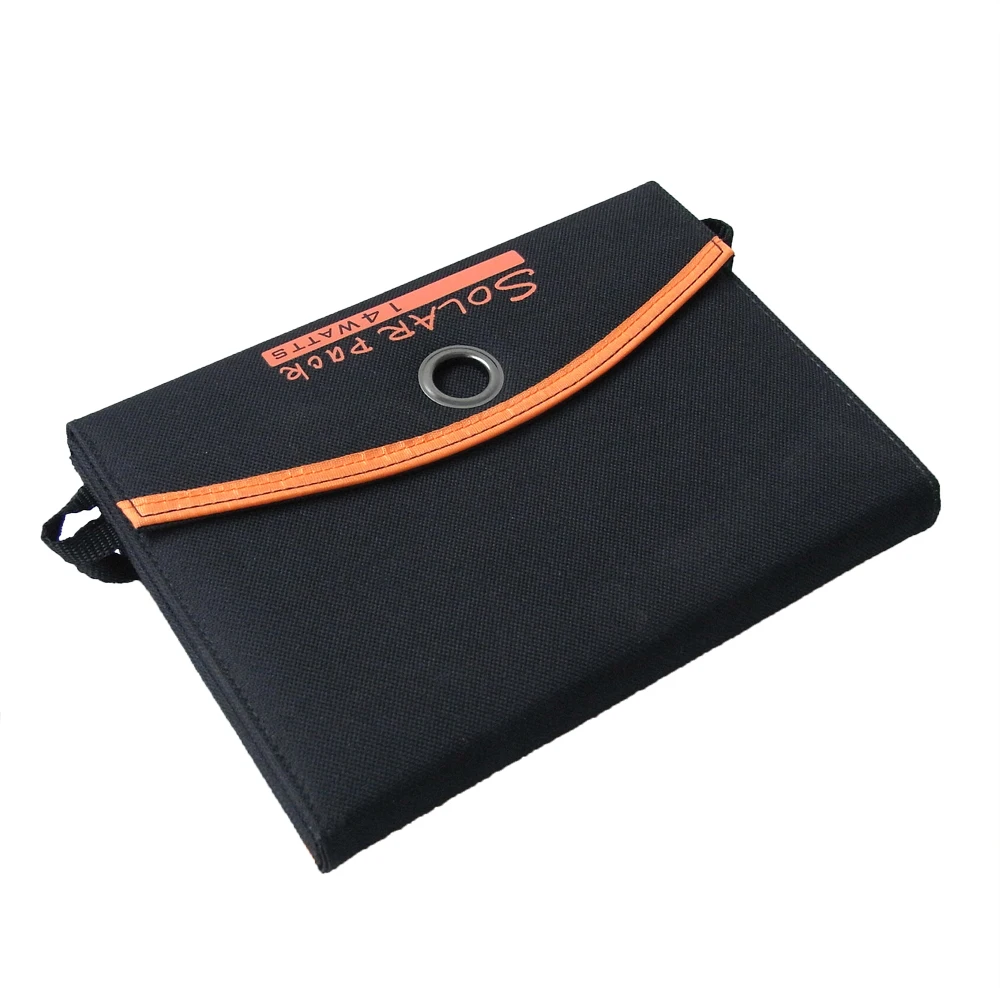 

14W Folding Dual USB Solar Charger Panel Pack for Laptop Mobile GPS