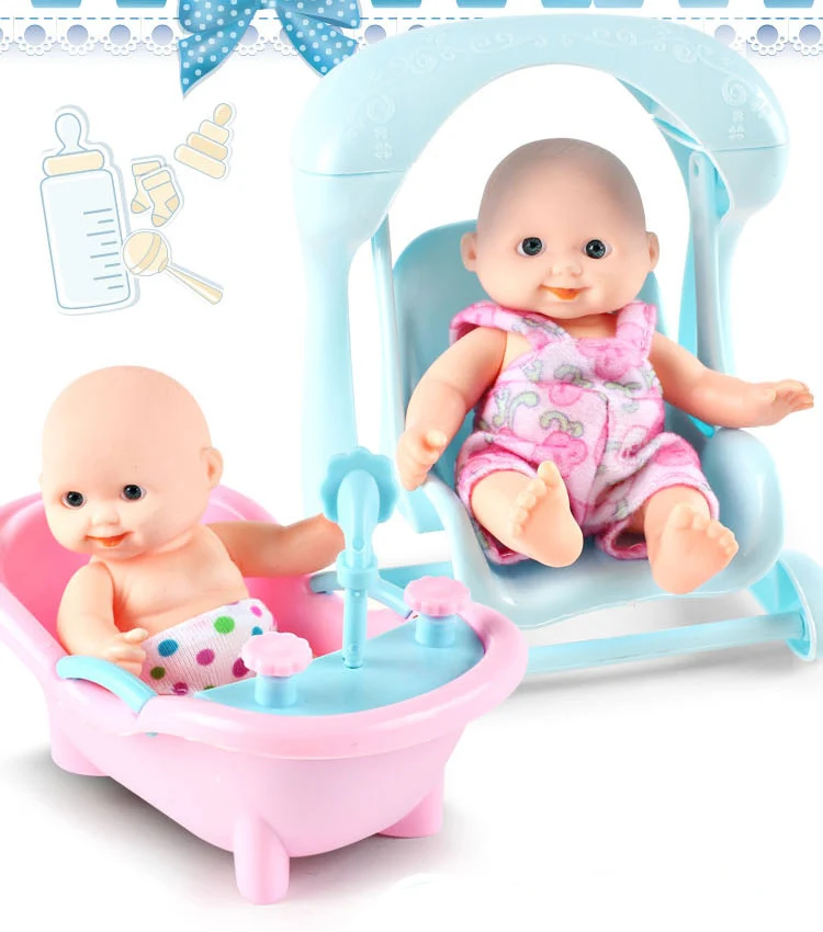 

Collection 12.5cm Bathing Baby Doll Mini Reborn Babies Full Silicone Vinyl Newborn Dolls With Clothes Kids Birthday Gift.