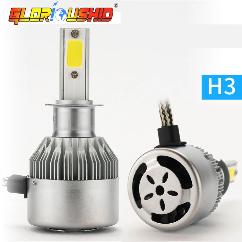 

All-in-One led bulb H7 Car Headlight H1 H3 H4 H11 9005 9006 Auto Front Bulb 72W 7600lm Automobiles Headlamp Fog light 6000K