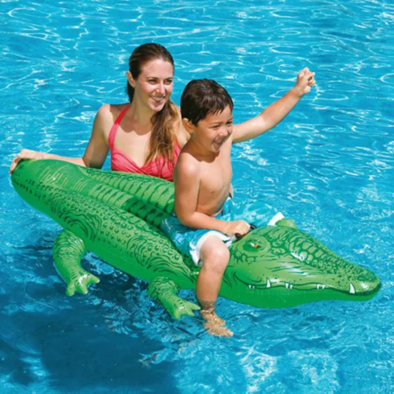 Маленькая крокодиловая надувная игрушка для воды новое кольцо для плавания новое кольцо для верховой езды играющие дети воды