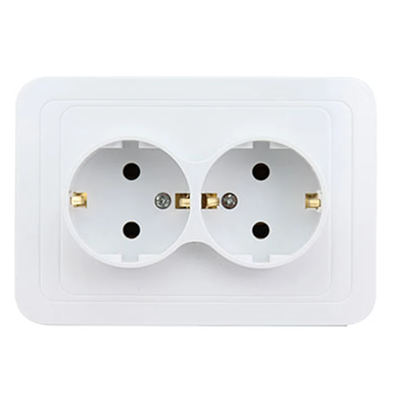 

European-style Two-mounted Wall European Standard Power Outlet German 16A 250V Double Socket P0