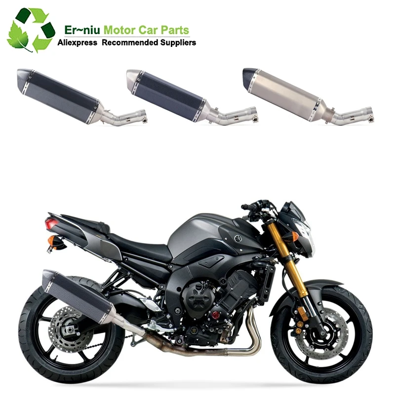 

Motorcycle Full Exhaust Muffler System Link Contact Middle Pipe Link Pipe with DB KILLER Slip-On for Yamaha FZ800 FZ8 2011-2013