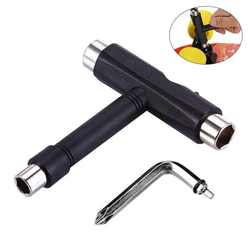 

T-type Skateboard Tool Multi-functional Professional Screwdriver Socket Skate T-tool Mini Kick Scooter Tool Drop Shipping