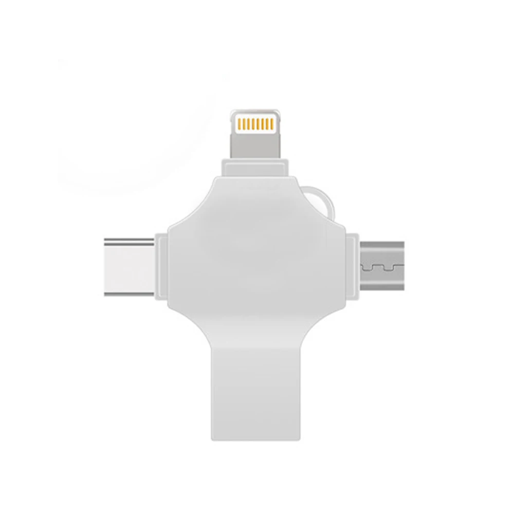 Flash Drive 128GB 4in1 USB3 0 OTG Multifunctional U Disk for iPhone Android phone Computer Type 3