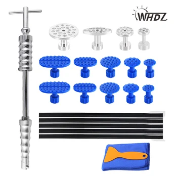 WHDZ PDR Tools Dent Removal Paintless Dent Repair Tools Dent Puller Slide Hammer Puller Tabs Suction Cup Hand Tools Kit whdz pdr tools slide hammer with puller tabs dent removal repair tool paintless kits glue puller sets