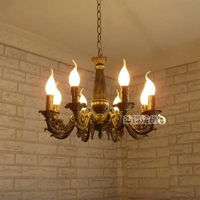 Modern Chandelier Light Antique Iron Brass Color Lighting decoration Lamp for Ceiling Chandeliers | Лампы и освещение