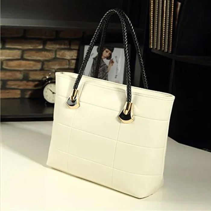 

European and American wind soft pure color leather handbag Women Famous Brands Casual Women Bags Trunk Tote Brand Shoulder Bag