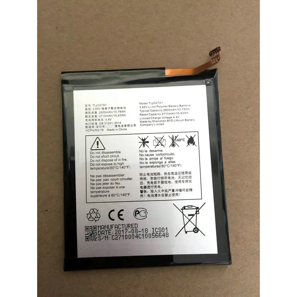 Аккумулятор TLP027AC TLp027AJ 2710 мАч для смартфонов Alcatel Idol 5 OT 6058D - A5 5085D TCL 750 X1 PLUS LED 5085Y |