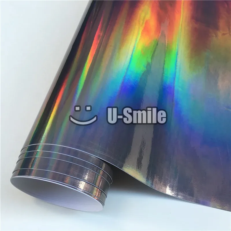 Rainbow-Chrome-Black-Holographic-Vinyl-Wrap (6)
