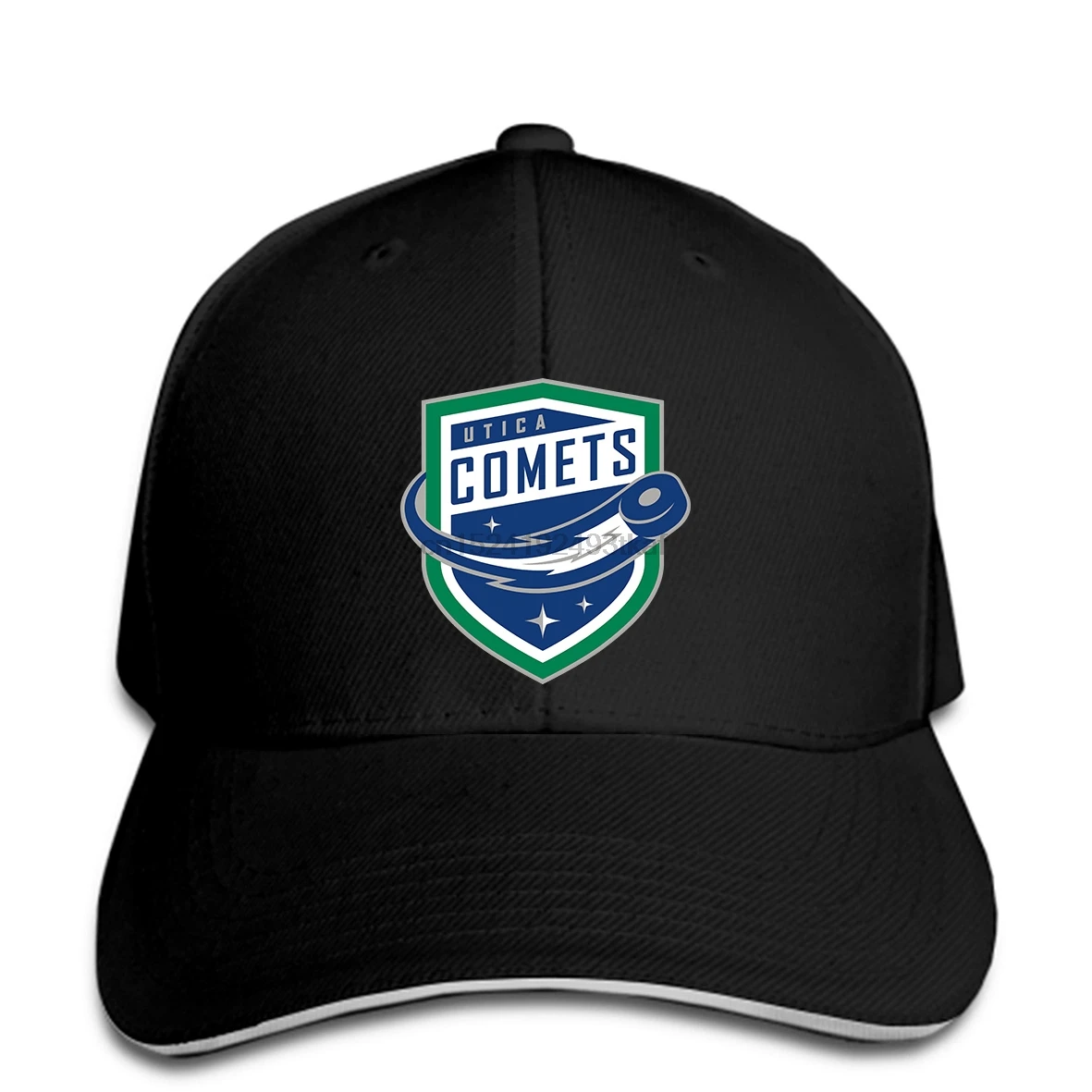 

Baseball cap Utica Comets Hockey Logo Funny Cool Black Hat Peaked cap