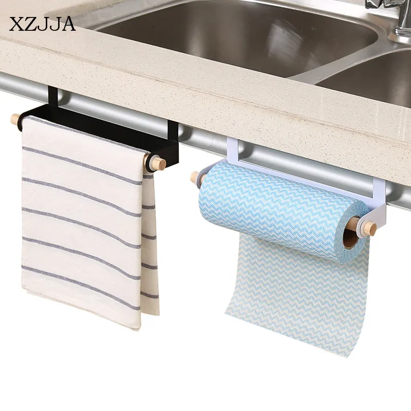 

XZJJA Creative Cupboard Door Storage Racks Single lever Towel rack Multifunction Bathroom Sundries Shelf Gadget Kitchen Gadget