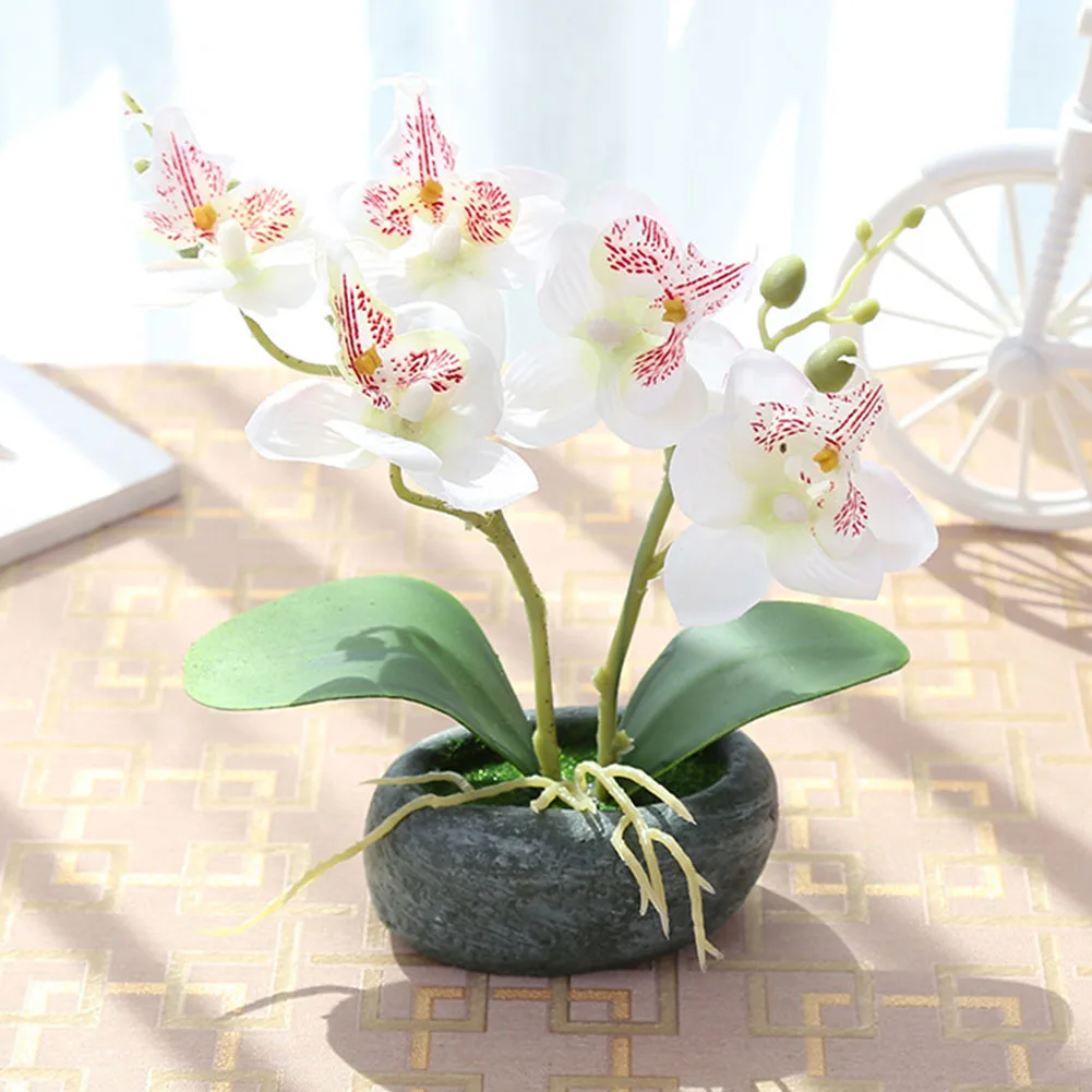 

Home Decorative Plant Artificial Potted Simulation Bonsai Garden Landscape Ornaments For Office Butterfly Orchid Living Room