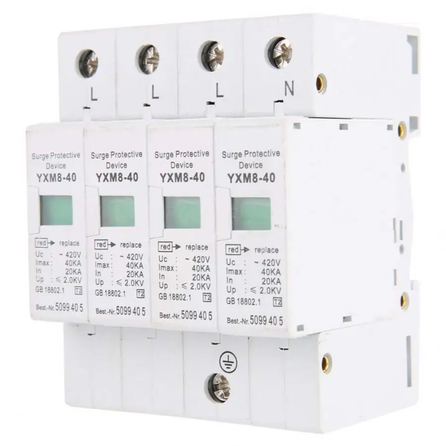 

Car Circuit Breaker Wifi Circuit Breaker 4P 40KA House Surge Din Rail Low-voltage Protector Arrester Device For