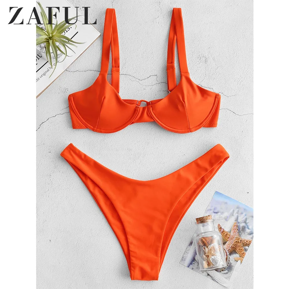 ZAFUL بيكيني التعادل Underwire Balconette مجموعة البكيني الأشرطة الصلبة المرأة الصيف لباس سباحة مثير المرأة السباغيتي حزام ثوب السباحة ZAFUL بيكيني التعادل Underwire Balconette مجموعة البكيني الأشرطة الصلبة المرأة الصيف لباس سباحة مثير المرأة السباغيتي حزام ثوب السباحة