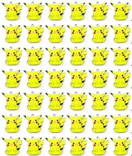 

Lots 50 pcs POKEMON Pikachu Metal Charms Pendants DIY Jewellery Making crafts