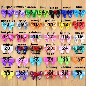 

100 pcs/lot Free shipping, 1.5" Mini Sequin Bows For Headbands and Clips , DIY hair bow accessories