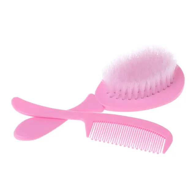 1 Set baby hair brush Comb Bathing Hair Soft Bristle Round Tip Safe