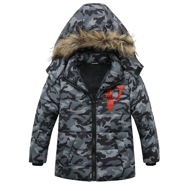 Baby Boys Cotton Winter Fashion Jacket Outerwear 2018 New Children Cotton-padded Jacket Warm Hooded Baby Boys Winter Coat