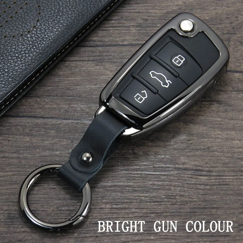 Цинковый брелок для автомобильных ключей, чехол для Audi A1 A3 A4 A5 Q3 Q5 Q7 A6 C5 C6 A7 A8 R8 S4 S5 S6 S7 S8 SQ5 RS5 A4L A6L - Название цвета: type5