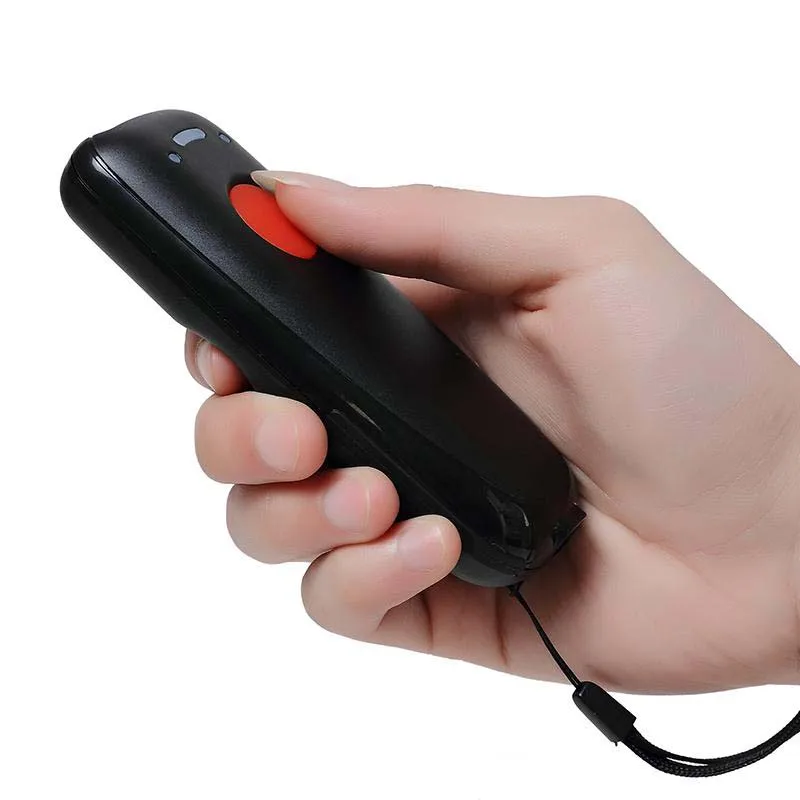 Scanhero Pocket Wireless Bluetooth Barcode Scanner Laser Portable Reader Red Light CCD Bar Code Scanner for