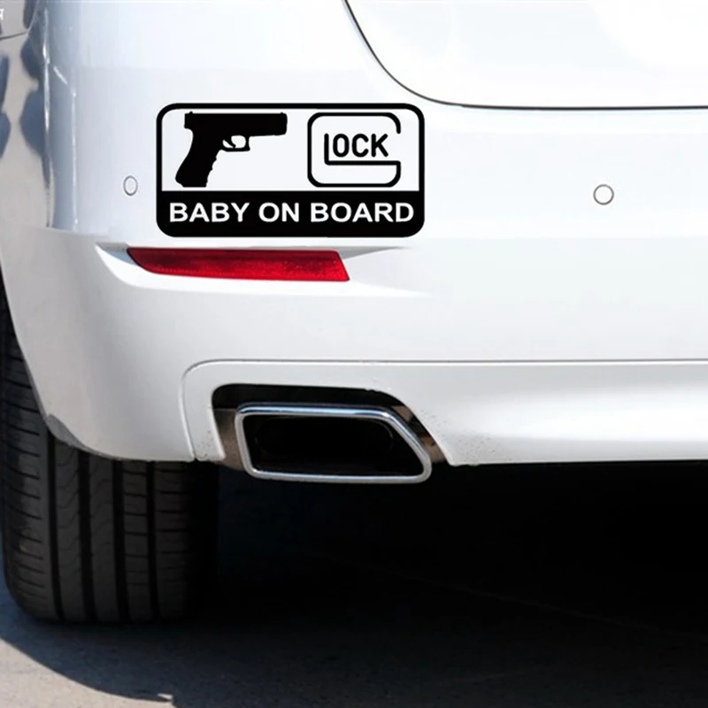 Автомобильная наклейка 15 7 см * 9 GLOCK BABY ON BOARD Виниловая для автомобиля