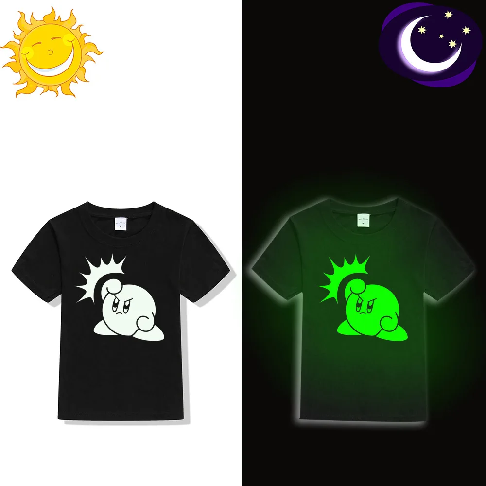 Детская светящаяся футболка, Топы, Детская футболка с рисунком, светящиеся в темные футболки, повседневная толстовка для маленьких мальчиков, спортивный костюм для девочек-подростков, топы - Цвет: MM0549