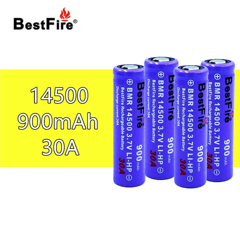 4 шт. литий-ионные аккумуляторы BESTFIRE IMR 14500 900 мАч 30 А | Электроника