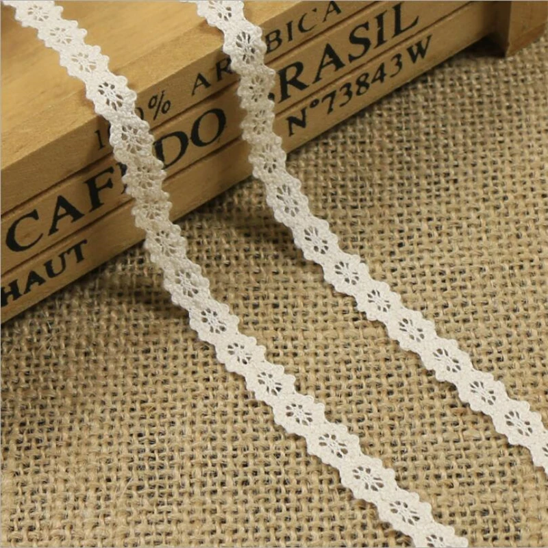 10 Yard Cotton Lace Ribbons Trim Sewing Accessories Inelastic Lace