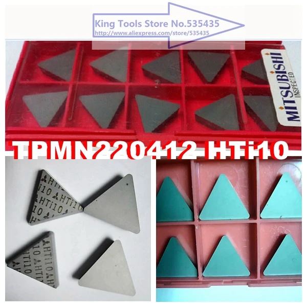 TPMN220412 HTi10 Mitsubishi Carbide Inserts 10pcs per pack ALUMINIUM SLATWALL INSERTS aluminum