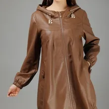 Большой размер XL-XXXXL-5XL кожаная куртка пальто Длинная женская кожаная верхняя одежда с капюшоном свободного размера плюс женская куртка